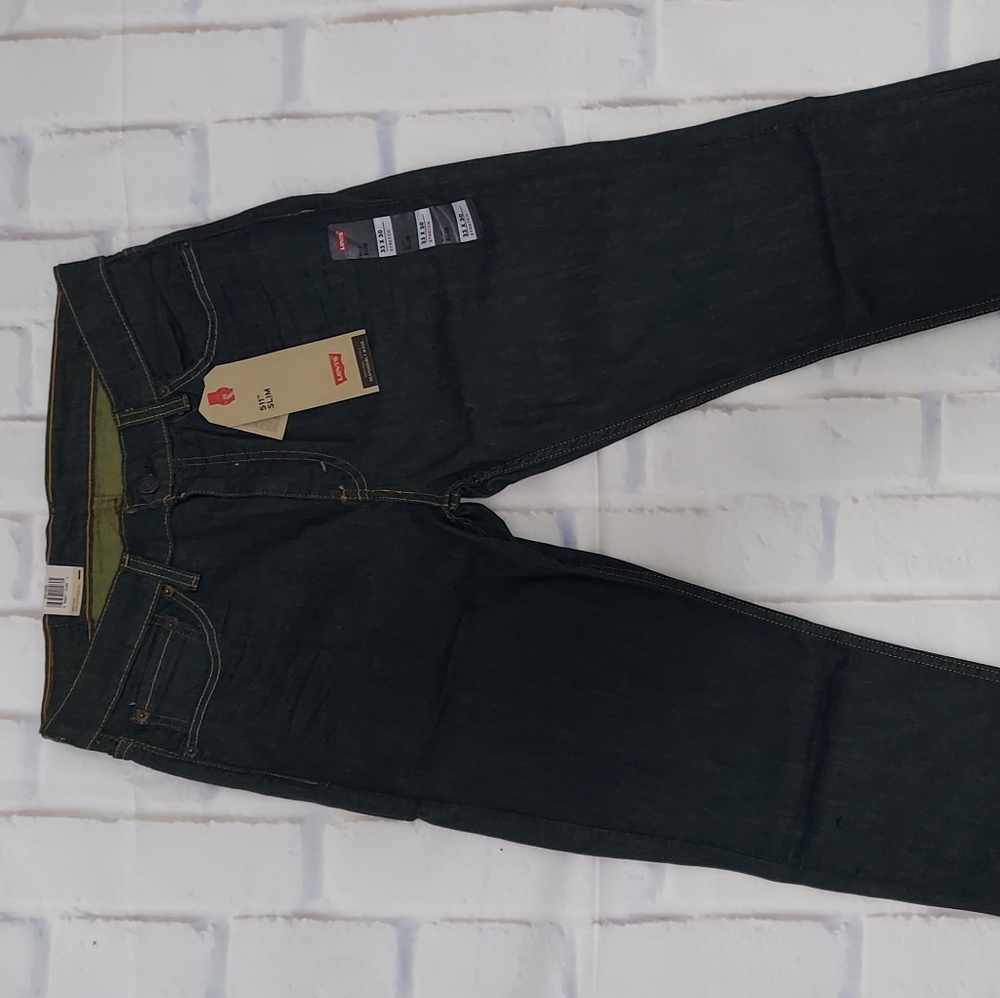 New Levi's jeans petroleum color size 33x30 Slim 511 - Picture 2 of 5